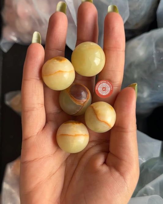 Green Caribbean Calcite Mini Spheres