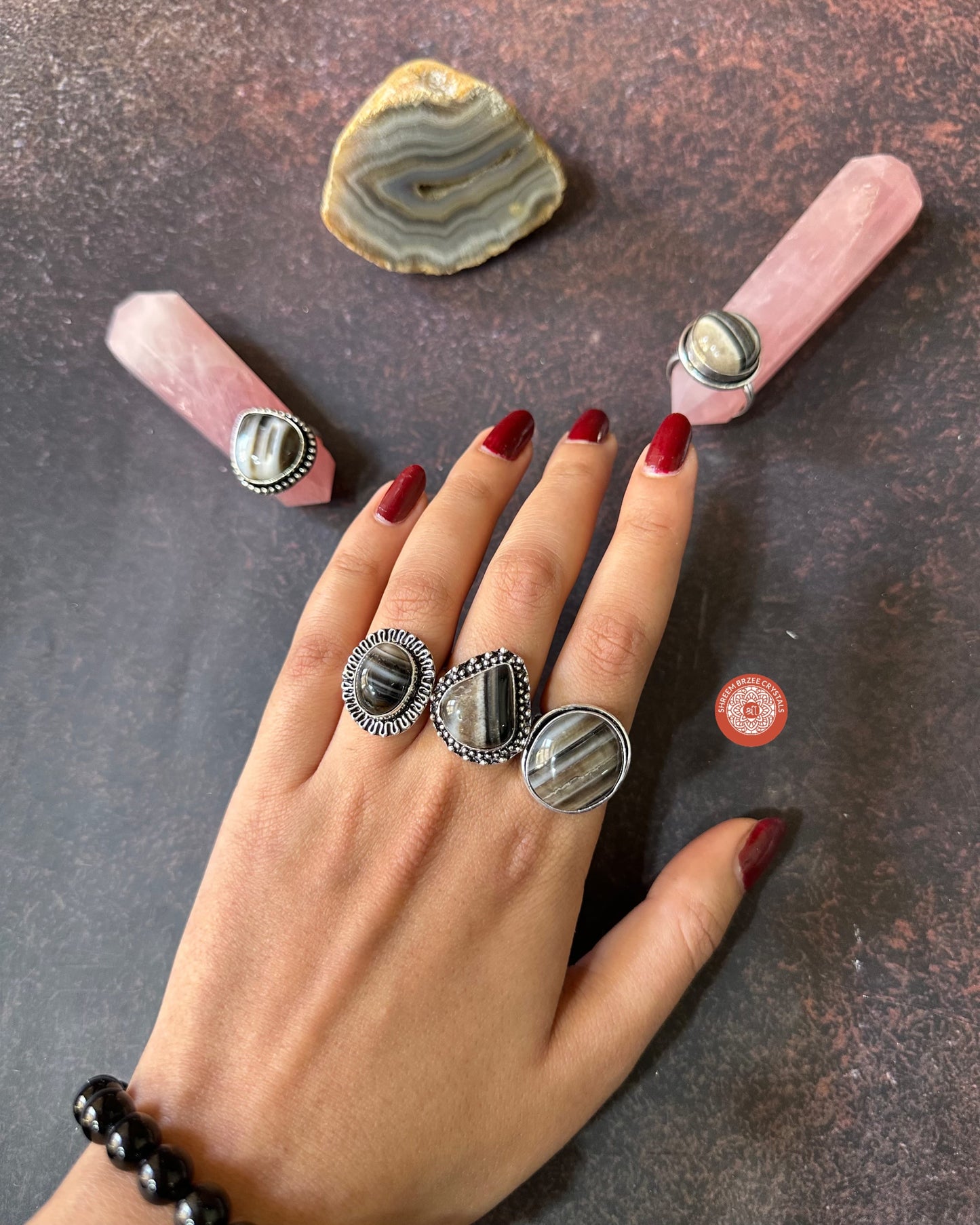 Sulemani hakik adjustable rings