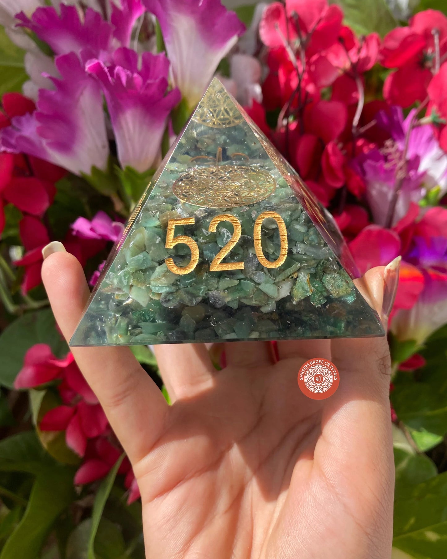 Green Aventurine Orgonite Pyramid