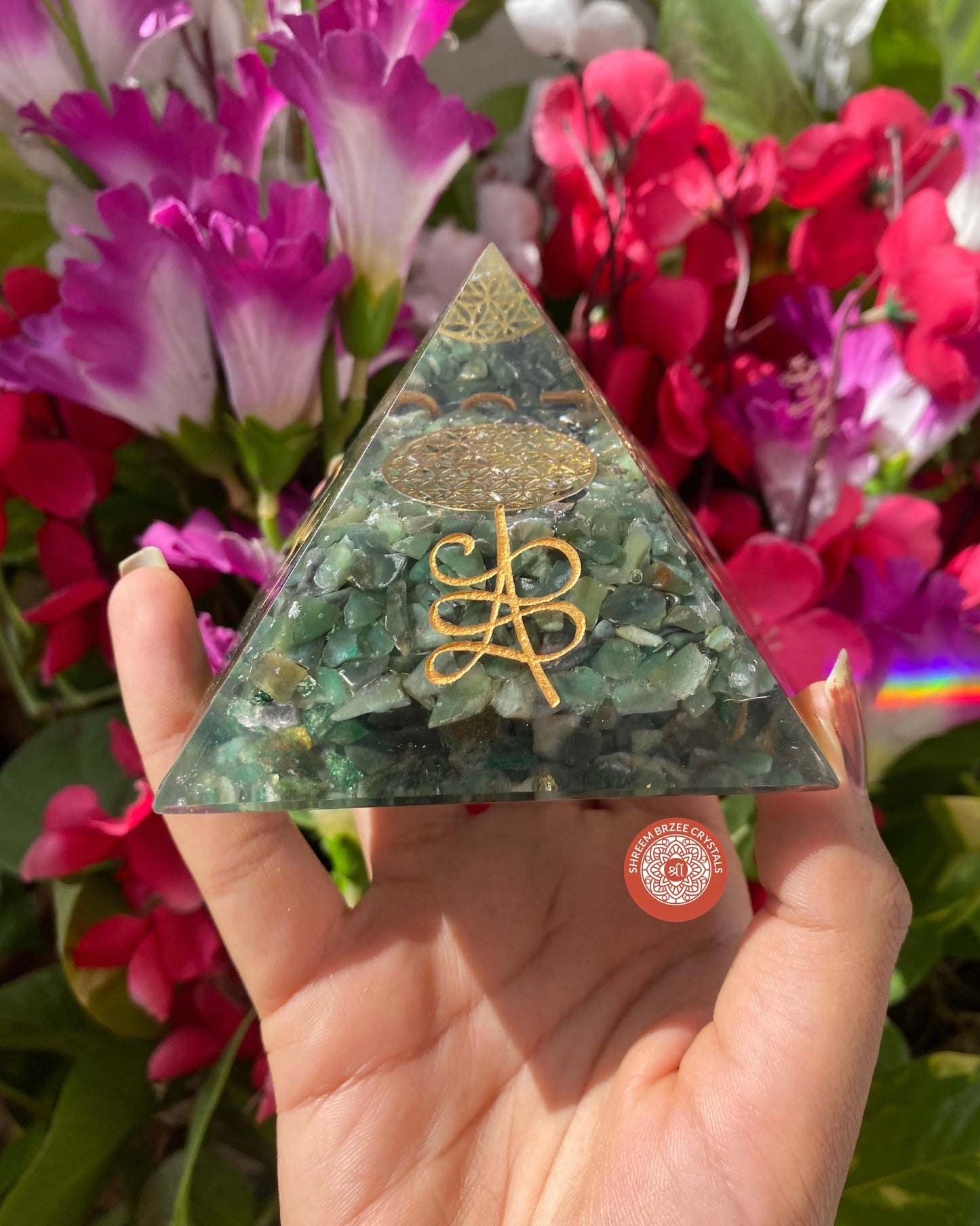 Green Aventurine Orgonite Pyramid