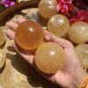 honey-calcite-sphere